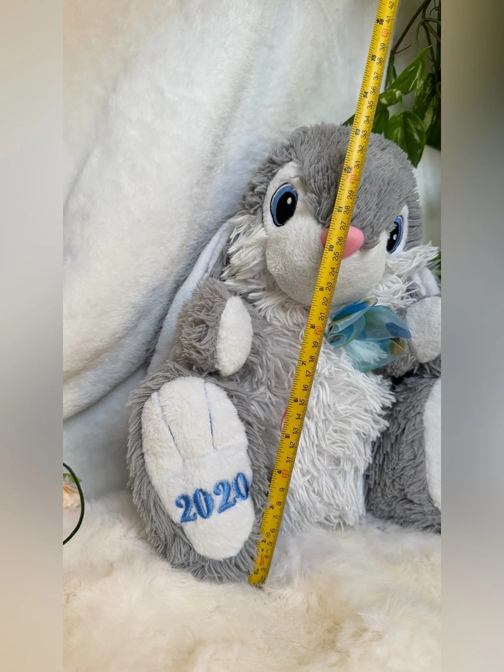 Large Gray Bunny Plush Rabbit 2020 Floppy Ears Soft Stuffed Animal